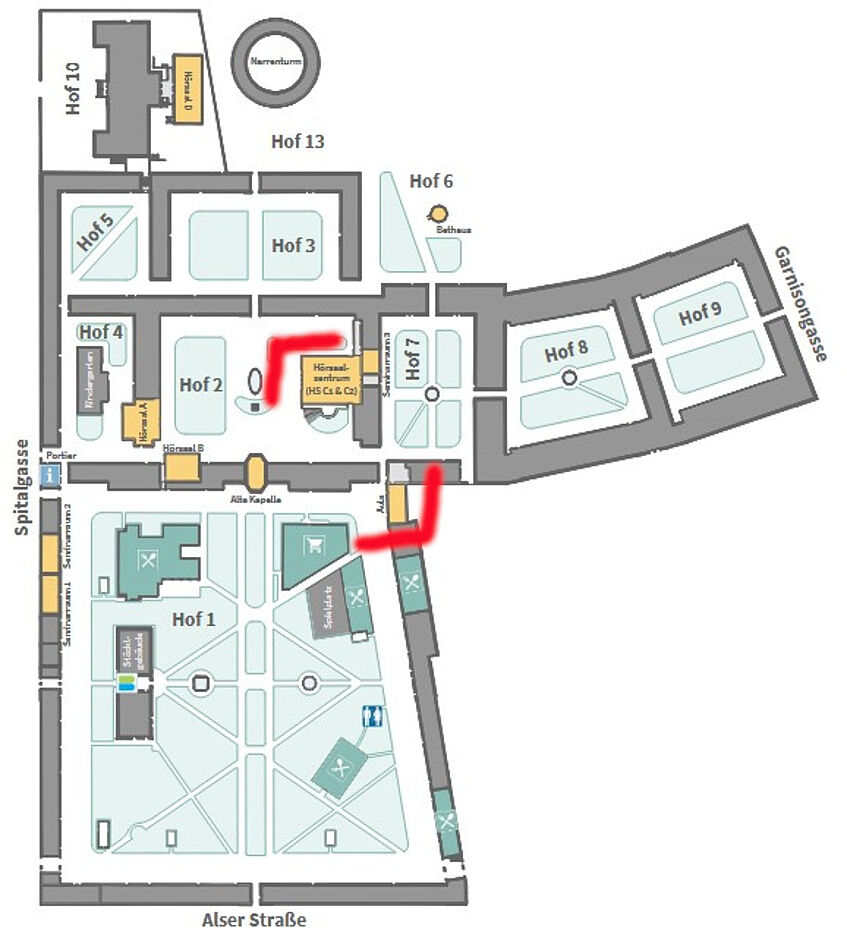 Plan des Campus