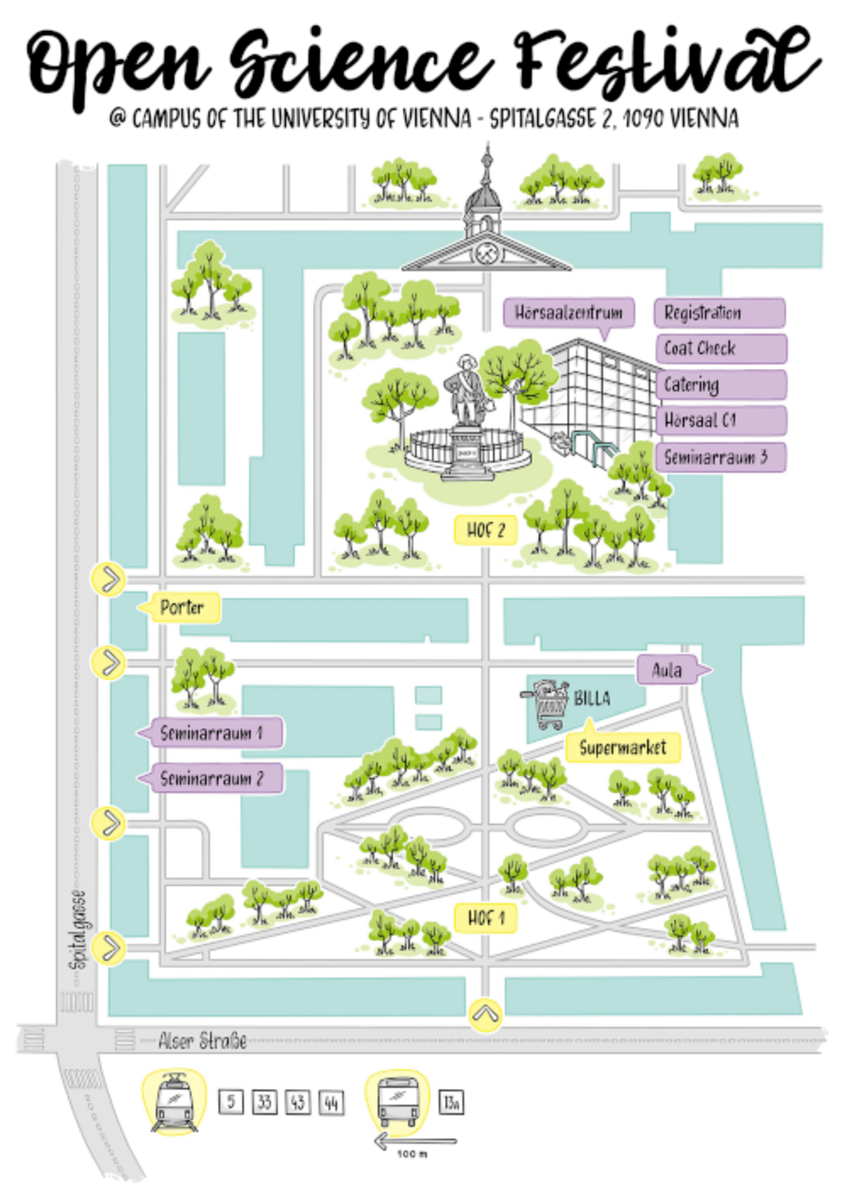 Illustrierter Campusplan